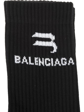 Balenciaga Woman Black Sporty B Socks