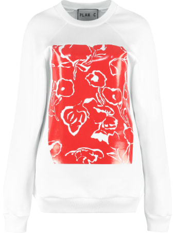 Plan C Printed Crew-neck Sweatshirt