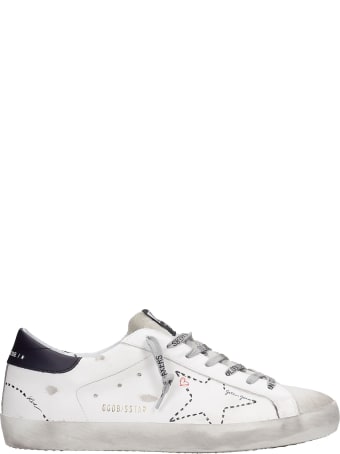 Golden Goose Superstar Sneakers In White Leather