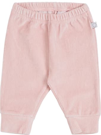 Stella McCartney Kids Pink Ribbed Knit Velvet Pants