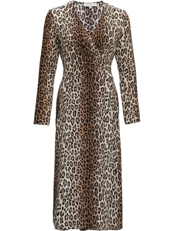 Antonelli Orfeo Long Dress In Animalier Silk