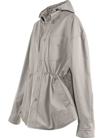 Balenciaga Parka In Beige Cotton