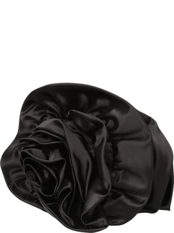 Simone Rocha Borsa A Tracolla Ruched Fiore Nero