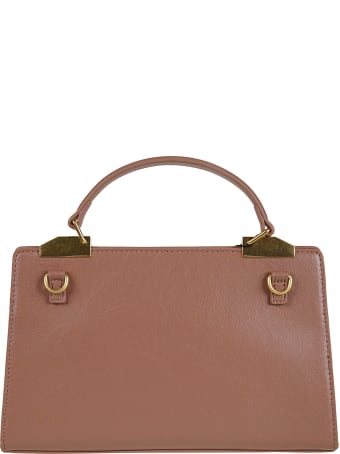 Love Moschino Logo Plaque Studded Top Handle Tote