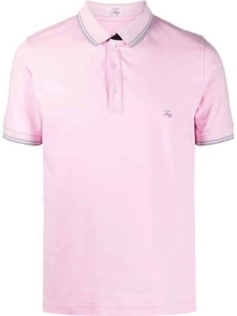 Fay Pink Cotton Polo Shirt