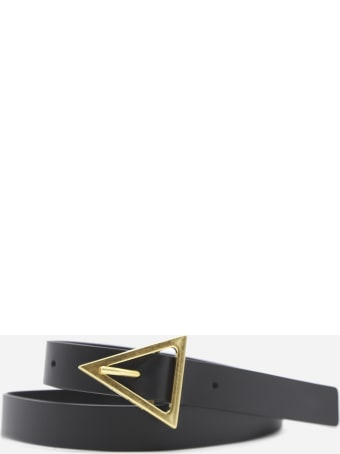 Bottega Veneta Leather Belt With Triangular Buckle