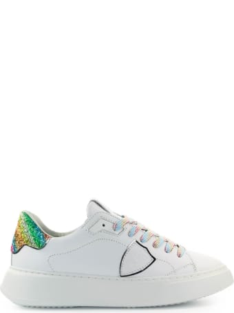 Philippe Model Temple Glitter White Multicolor Sneaker
