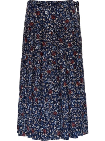 Chloé Long Floral Viscose Skirt