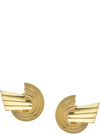 Leda Madera Meryl Golden Brass Earrings
