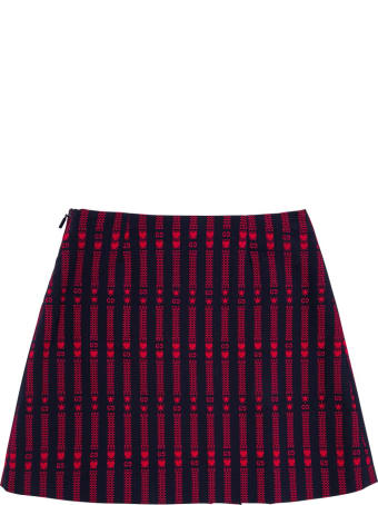 Gucci Cotton Skirt With Stars And Hearts Gg
