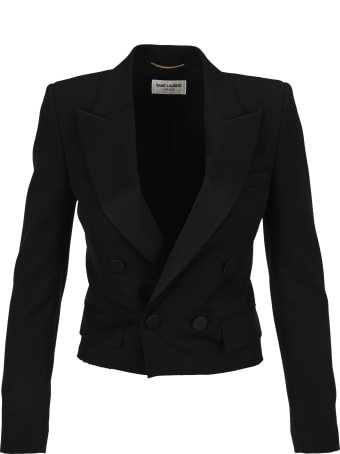 Saint Laurent Grain De Poudre Short Smoking Jacket