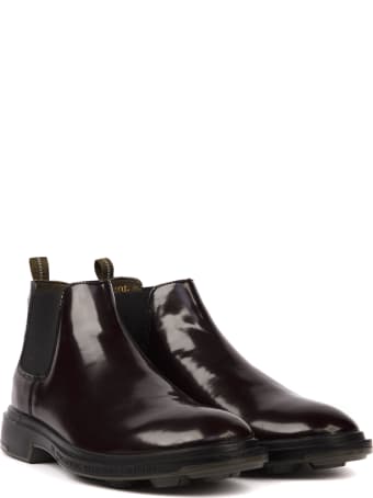 Pezzol 1951 Auburgine Color Calf Leather Boots
