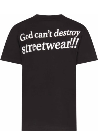 GCDS Black T-shirt For Girl With Logo