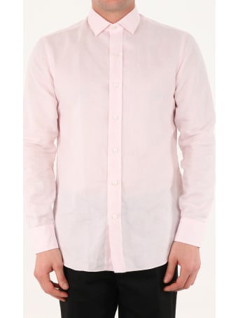 Salvatore Piccolo Pink Shirt With Open Collar