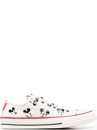 M.O.A. master of arts White Canvas Mickey Mouse Sneakers