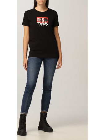 Diesel T-shirt Diesel Cotton T-shirt With Disturb Logo