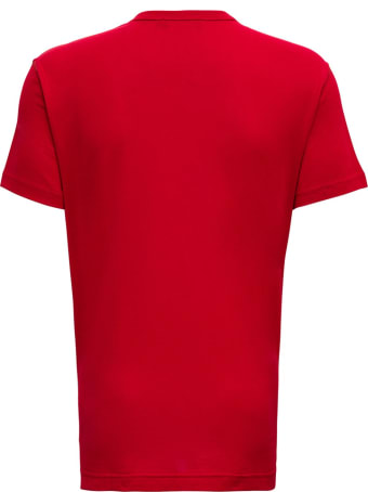 Dolce & Gabbana Red Cotton T-shirt With Logo