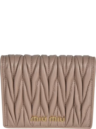 Miu Miu Matelassé Snap Button Wallet