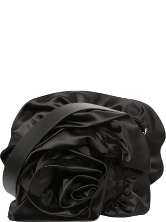 Simone Rocha Borsa A Tracolla Ruched Fiore Nero