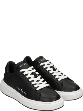 John Richmond Sneakers In Black Leather