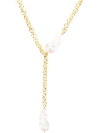 Timeless Pearly Chain Necklace With Pendant And Pearls