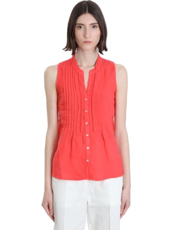 120% Lino Shirt In Red Linen
