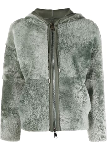 Giorgio Brato Bomber Jacket W/nappa Hood