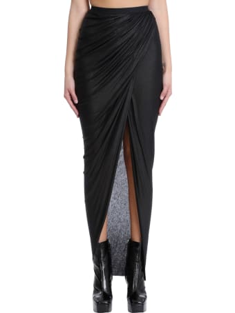 Rick Owens Lilies Skirt In Black Viscose