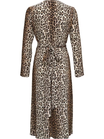 Antonelli Orfeo Long Dress In Animalier Silk