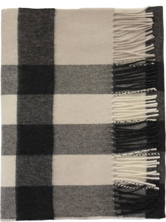 Burberry Cashmere Scarf With Check Pattern