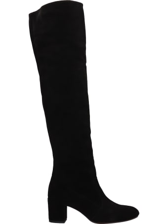 Chie Mihara Nu-nation 39 High Heels Boots In Black Suede