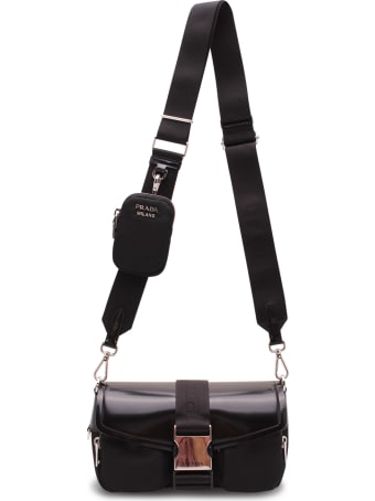 Prada 'pocket' Leather Shoulder Bag