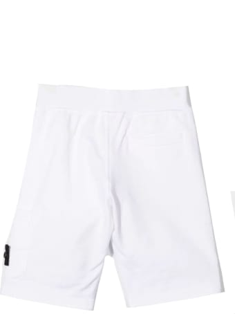 Stone Island White Cotton Shorts