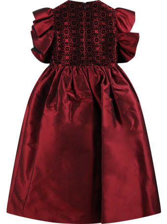 Elie Saab Red Dress For Girl With Logos