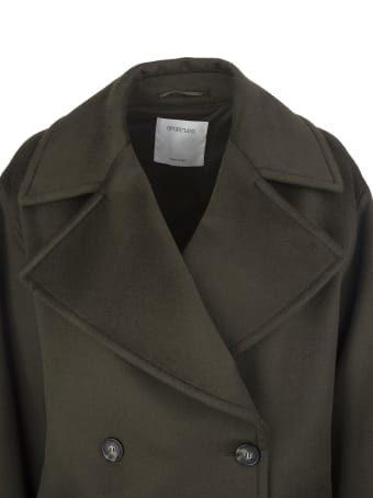 SportMax Military Green Austria Double-breasted Coat