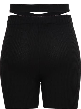 Andrea Adamo Shosrt Cyclists In Black Ribbed Jersey