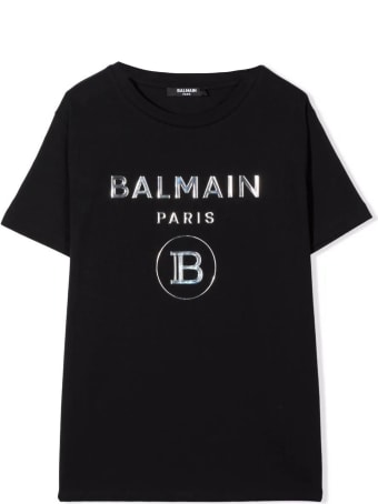 Balmain Black Cotton T-shirt