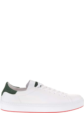 Andrea Ventura Man White And Dark Green Giannutri Sneakers