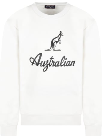Australian White Sweatshirt For Boy With Logo