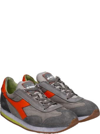 Diadora Equipe H Sneakers In Grey Suede And Fabric