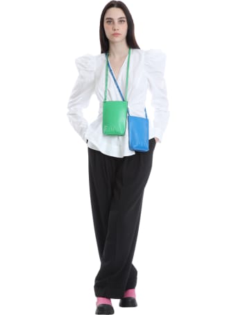 Ganni Blouse In White Cotton