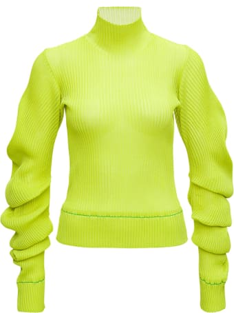 Bottega Veneta Kiwi Silk High Neck Sweater