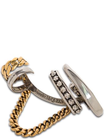 Alexander McQueen Single Earcuff Chain Skull Earring