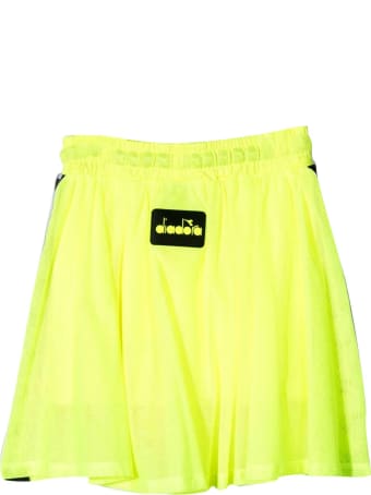 Diadora Diadora Kids Fluo Yellow Teen Skirt
