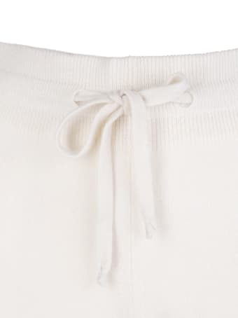 Fedeli Woman Slim Fit Joggers In White Cashmere