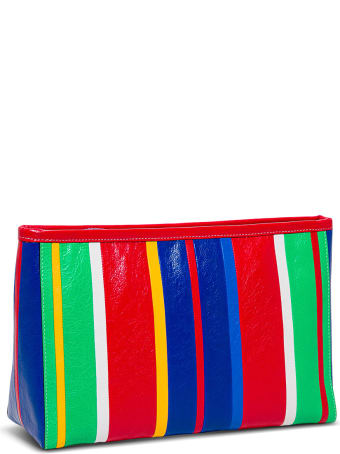 Balenciaga Barbes Multicolor Striped Leather Handbag
