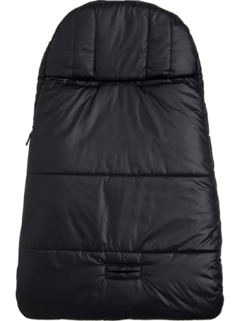 Emporio Armani Black Nylon Padded Blanket With Logo