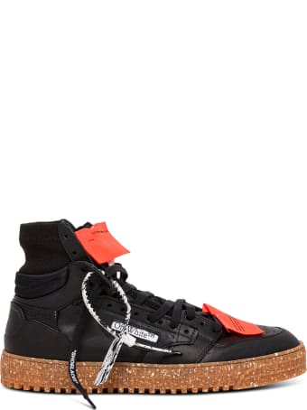Off-White 3.0 Off Court Black Leather Sneakers