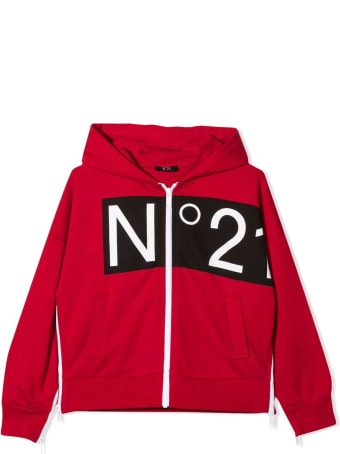 N.21 Red Cotton Hoodie