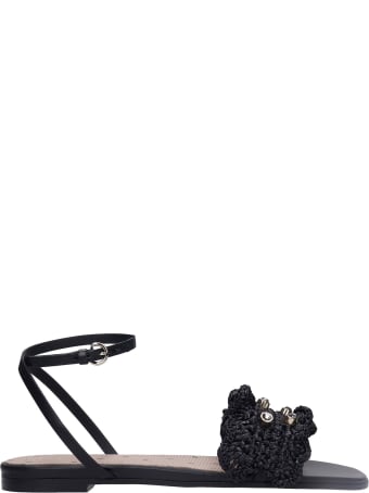 RED Valentino Flats In Black Silver